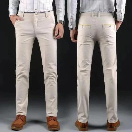 Imagem de Calças Masculinas Slim Fit - 6 Cores - Estilo Coreano e Casual para Trabalho