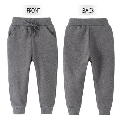 Imagem de Calças WAWLAUDP para meninos com cordão, elástico, algodão, pacote com 3 unidades