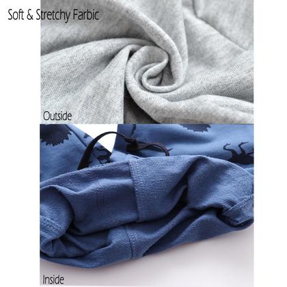 Imagem de Calças WAWLAUDP para meninos com cordão, elástico, algodão, pacote com 3 unidades