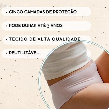 Imagem de Calcinha Absorvente Menstrual Reutilizável Nude M