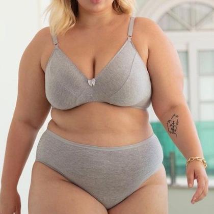 Imagem de Calcinha alta de algodão plus size