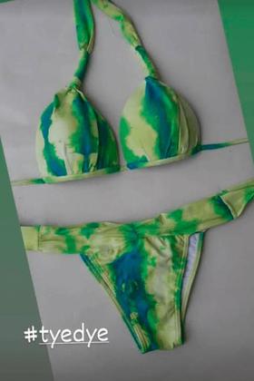 Imagem de Calcinha Alta de Amarrar Franzida Estampada