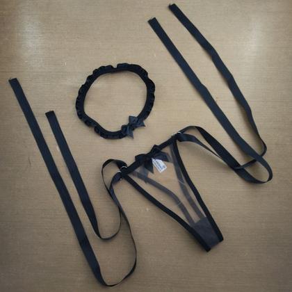 Imagem de Calcinha Amarração Lateral Transparente com Perneira