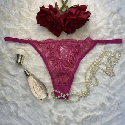 Imagem de Calcinha Atraente Fio Duplo Rendado C/ Regulagem Linda