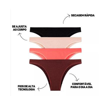 Imagem de Calcinha Basic Inspiração Lupo Kit Com 5 Peças