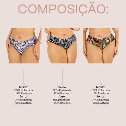 Imagem de Calcinha Biquíni Confortável Praia e Piscina Plus Size