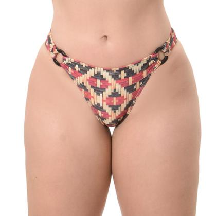 Imagem de Calcinha Biquini Tanga Texturizada Com Argolas Arsiè