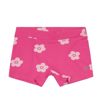 Imagem de Calcinha Boxer Infantil Cotton Pink Floral Brandili