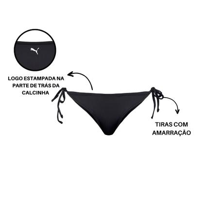 Imagem de Calcinha Clássica Feminina Biquini Avulsa Com Logo Estampada Adulto Lisa