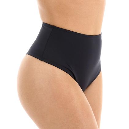 Imagem de Calcinha de biquíni avulsa hot pants sunkini fio dental lateral larga cintura alta retrô forrada