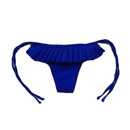 Calcinha de biquíni cortininha com babado - Corpo Dourado Moda Praia Imagem de Calcinha de biquíni cortininha com babado