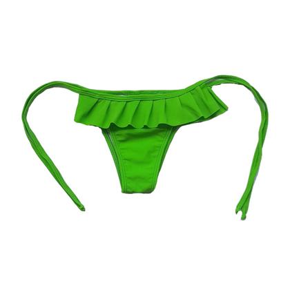 Calcinha de biquíni cortininha com babado - Corpo Dourado Moda Praia Imagem de Calcinha de biquíni cortininha com babado