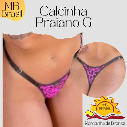 Imagem de Calcinha de Biquíni Imita Fita Praiano MB Brasil - Design da Fita Para Bronze e Manter a Marquinha