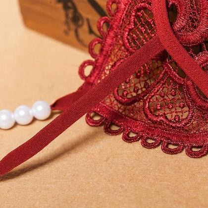 Imagem de Calcinha De Cintura Baixa Com Pérolas E Massagem Para Mulheres, G-String Sexy Com Alças Finas