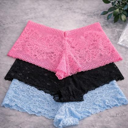 Imagem de Calcinha de Renda Feminina Sensual kit com 10 Caleçon fio dental Shortinho Tanga calesson com forro