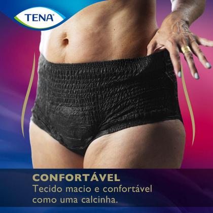 Imagem de Calcinha Descartável Tena Pants Discreet Preta P/M 16 Unidades