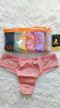 Imagem de Calcinha essencial semi fio em microfibra, vem 7 calcinhas no tamanho (G), e acompanha uma nessescer