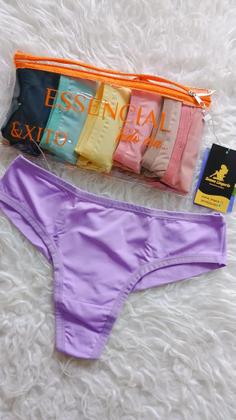 Imagem de Calcinha essencial semi fio em microfibra, vem 7 calcinhas no tamanho (G), e acompanha uma nessescer