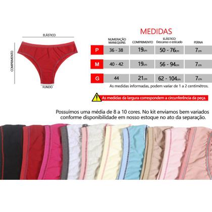 Imagem de Calcinha Feminina Algodão Biquíni Modal Macia Confortável