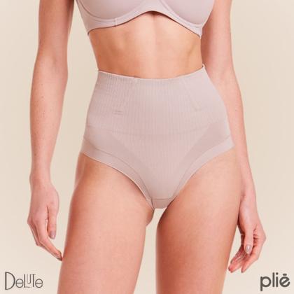 Imagem de Calcinha Fio Dental Abdominal Modeladora Plié Reduz Medidas com Mini Barbatanas Cintura Alta