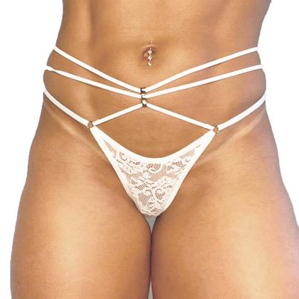 Imagem de Calcinha Fio Dental Veneta De Luxo Em Renda  Com Strappy - Lingerie Sensualle