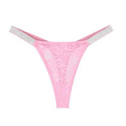 Imagem de Calcinha G-string De Renda Baixa Para Mulheres, Lingerie Sexy, Confortável E Macia
