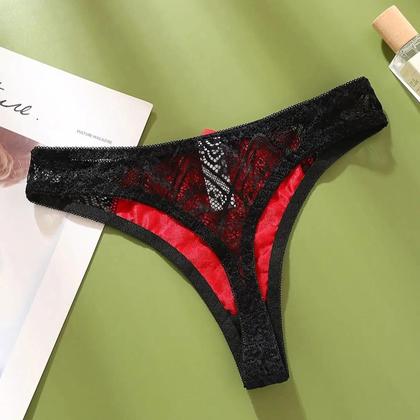 Imagem de Calcinha G-String Transparente Sexy Feminina Com Cintura Média-Baixa E Detalhes Em Cores