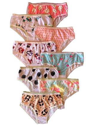 Imagem de Calcinha Infantil Menina Kit 06 pcs 1 a 7 anos 100% Algodão com Forro Estampada Multicolorida