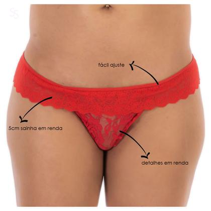 Imagem de Calcinha Masculina Tailandesa Com Abertura em Pérolas no Bumbum