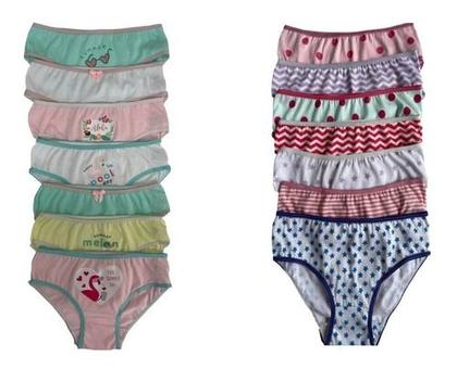 Imagem de Calcinha menina mocinha Kit Com 10 Tecido Leve Lindas Estampas