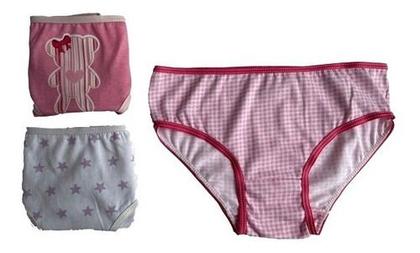 Imagem de Calcinha menina mocinha Kit Com 10 Tecido Leve Lindas Estampas