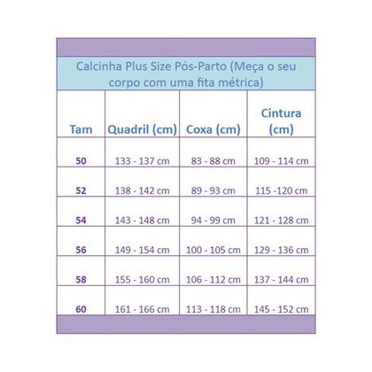 Imagem de Calcinha Plus Size Alta Pós Parto em Algodão Leve Compressão Linda Gestante