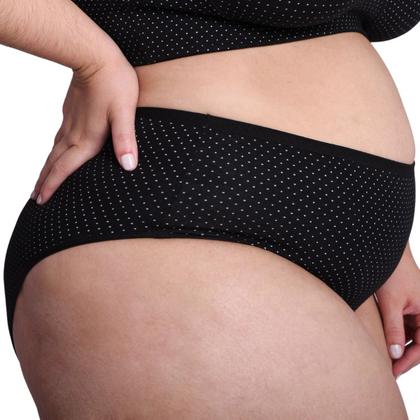 Imagem de Calcinha Plus Size Alta Pós Parto em Algodão Leve Compressão Linda Gestante