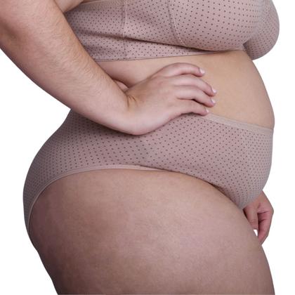 Imagem de Calcinha Plus Size Alta Pós Parto em Algodão Leve Compressão Linda Gestante