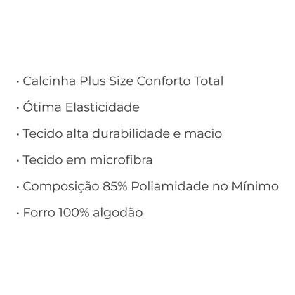 Imagem de Calcinha Plus Size Conforto Microfibra Até Tam 60 - REF 1501
