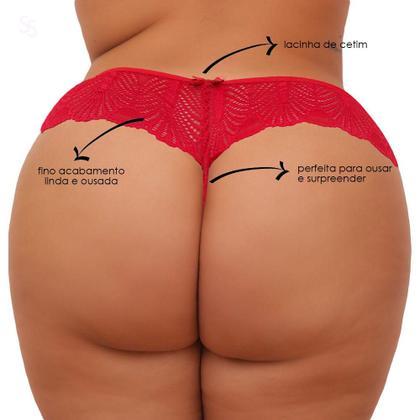 Imagem de Calcinha Plus Size Fio Tailandesa Perolas Massageadoras