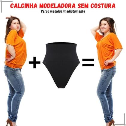 Imagem de Calcinha Redutora Medidas Modeladora Cintura Alta C55