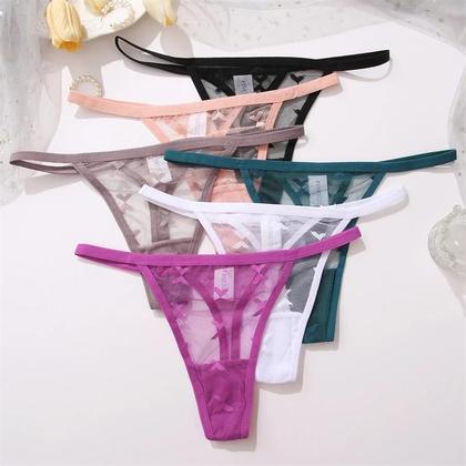Imagem de Calcinha Sexy De Renda Feminina, Tanga Transparente Sem Costura, G-String T-Back
