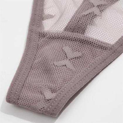 Imagem de Calcinha Sexy De Renda Para Mulheres, Tanga Transparente Sem Costura, G-String T-Back