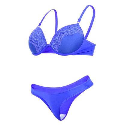 Imagem de Calcinha Sutiã Conjunto Liso Renda Bojo Microfibra Poliéster