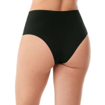 Imagem de Calcinha Tanga Cós Alto Laser Termofusionada Preta