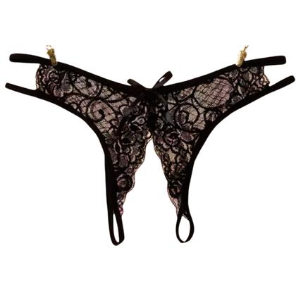Imagem de Calcinha Tanga Renda Detalhes Apressadinha Abertura Kadasha