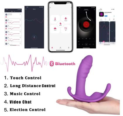 Imagem de Calcinha Vibratória Vibrador Controle Sem Fio Bluetooth