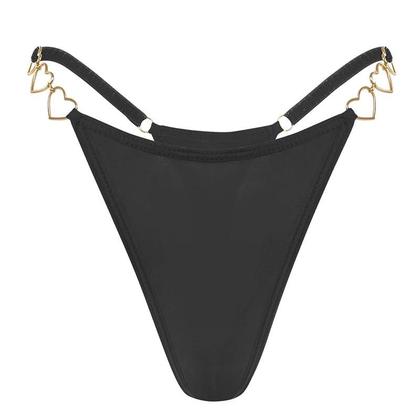 Imagem de Calcinhas De Algodão Femininas De Cintura Baixa Com Decoração De Coração G-string T-Back Lingerie