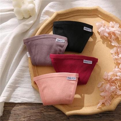 Imagem de Calcinhas De Algodão Femininas M-XL, Sexy, Estilo Biquíni, G-string De Baixa Cintura, Conjunto Com 3