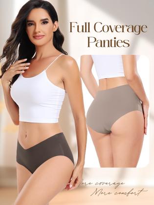 Imagem de Calcinhas femininas Cheeky GNEPH, sem costura, cintura alta, pacote com 6