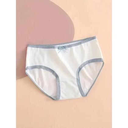 Imagem de Calcinhas Femininas plus Size De Cintura Alta Respirável E Confortável Com Estampa De Laço Conjunto