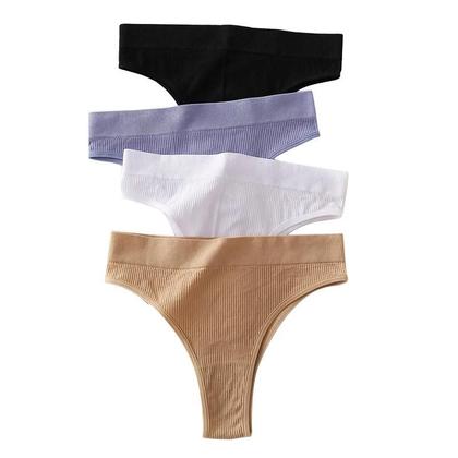 Imagem de Calcinhas Femininas Sem Costura - Cintura Alta - Conjunto com 2 Peças