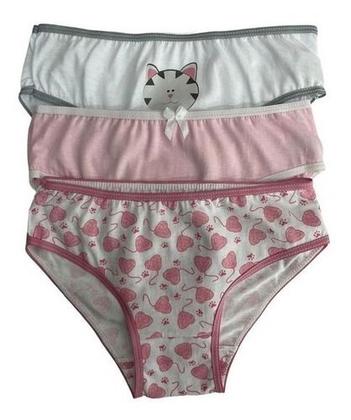 Imagem de Calcinhas Infantil Kit Com 10 Lindas Estampas Confortável