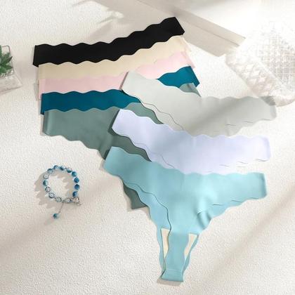 Imagem de Calcinhas Ultra Macias E Respiráveis De Baixa Cintura Sem Costura Para Mulheres 4 Peças G-String